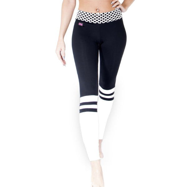 Justice Leggings - Black / White – Wink Fitness wear